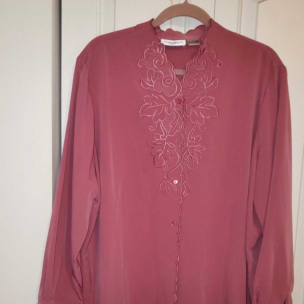 Claudia Richard Women's blouse, rose pink 22W